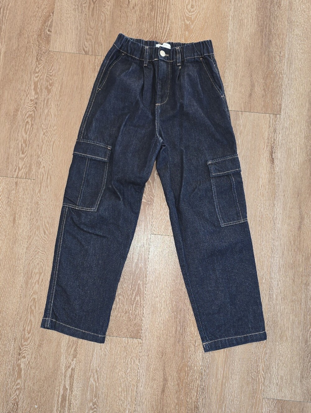 Zara Kids Dark Blue Cargo-Style Jeans